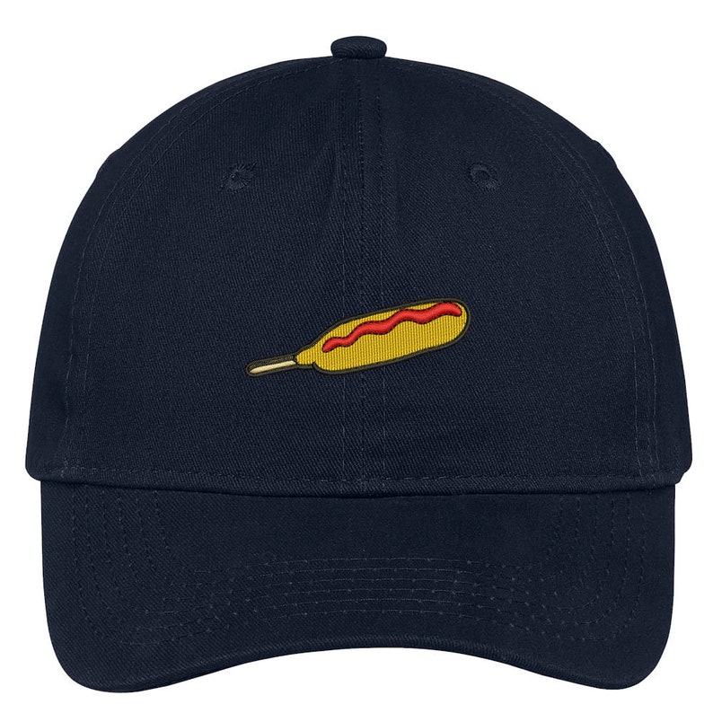 Stitchfy Corn Dog Embroidered Low Profile Soft Cotton Brushed Cap