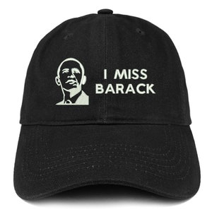Stitchfy I Miss Barack and Portrait Embroidered Brushed Cotton Cap image 2