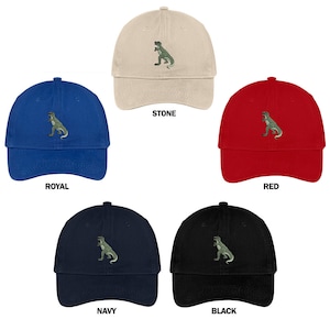 Stitchfy T Rex Dinosaur Embroidered Cap Premium Cotton Dad Hat