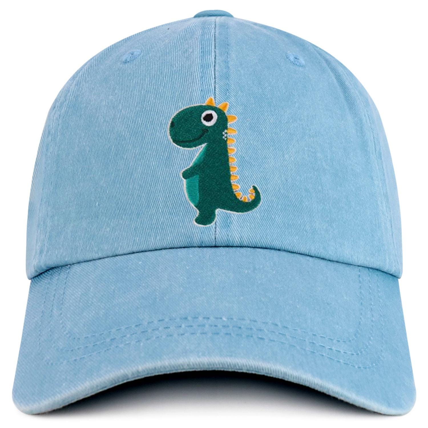 Stitchfy Green Big Dinosaur Patch Pigment Dyed Baseball Cap