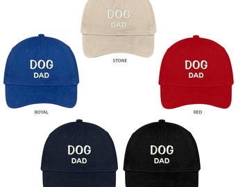 Stitchfy Dog Dad Embroidered Low Profile Deluxe Cotton Cap Dad Hat