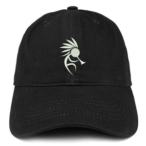 Pop Embroidered Low Profile Baseball Cap - 100% Brushed Cotton Twill, Adjustable Strap, Unstructured (Black) - View #13