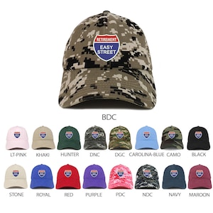Stitchfy  Retirement Easy Street Embroidered Low Profile Soft Cotton Brushed Baseball Cap
