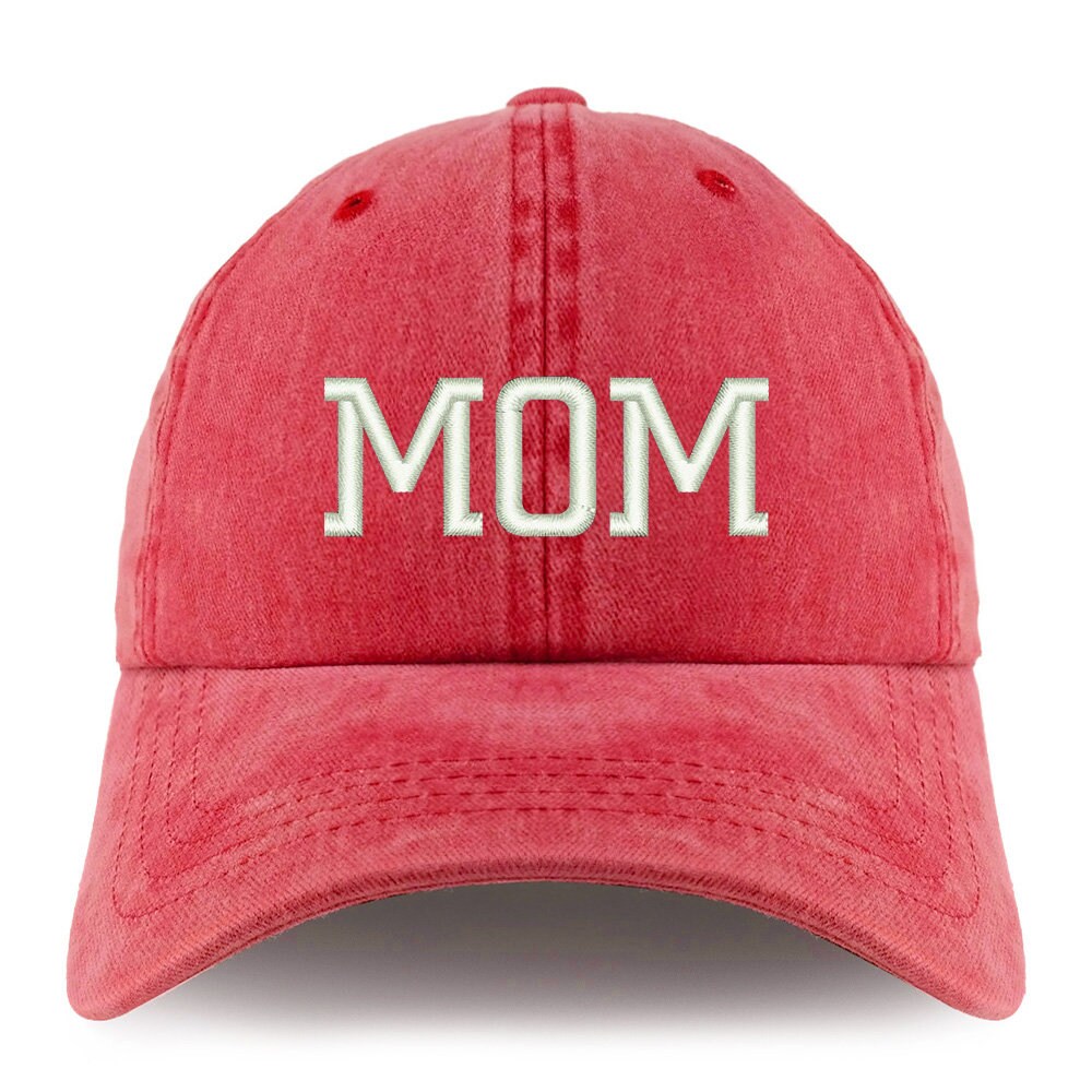Stitchfy Mom Embroidered Pigment Dyed Unstructured Cap | Etsy