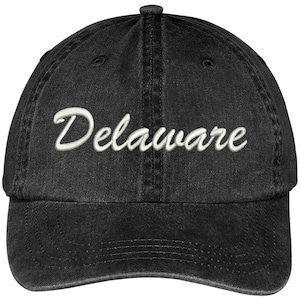 Stitchfy Delaware State Embroidered Low Profile Adjustable Cotton Cap