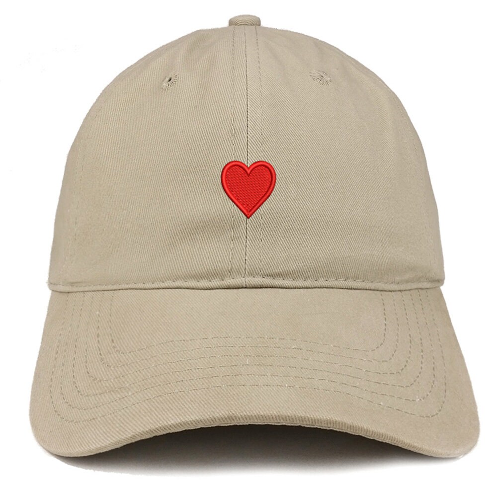 Stitchfy Emoticon Heart Embroidered Cotton Adjustable Ball Cap | Etsy