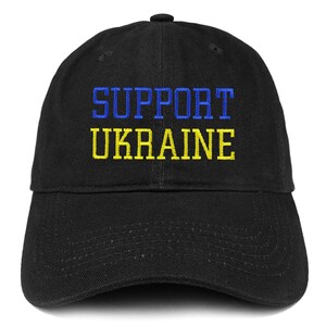 Stitchfy Support Ukraine Embroidered Low Profile Soft Cotton Baseball Cap (SF-LOG2023-SAN-CP77)