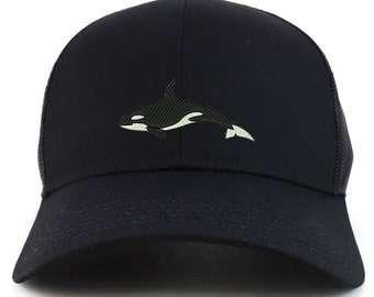 Stitchfy Orca Killer Whale High Profile Trucker Cap