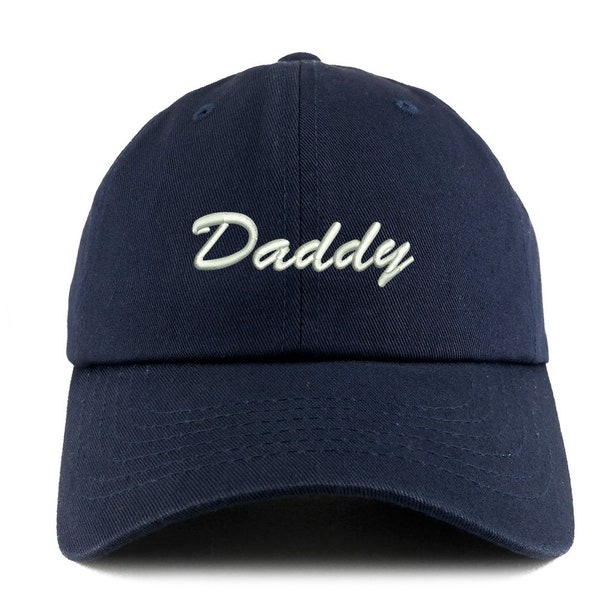 Stitchfy Daddy Script Font Solid Réglable Unstructured Dad Hat