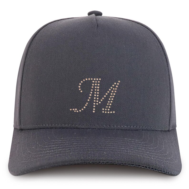 Stitchfy Letter M Rhinestone Patch 5 Panel Cotton Baseball Cap (SF ...