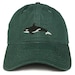 Orca Killer Whale Embroidered Dad Hat - Black Brushed Cotton Low Profile Cap