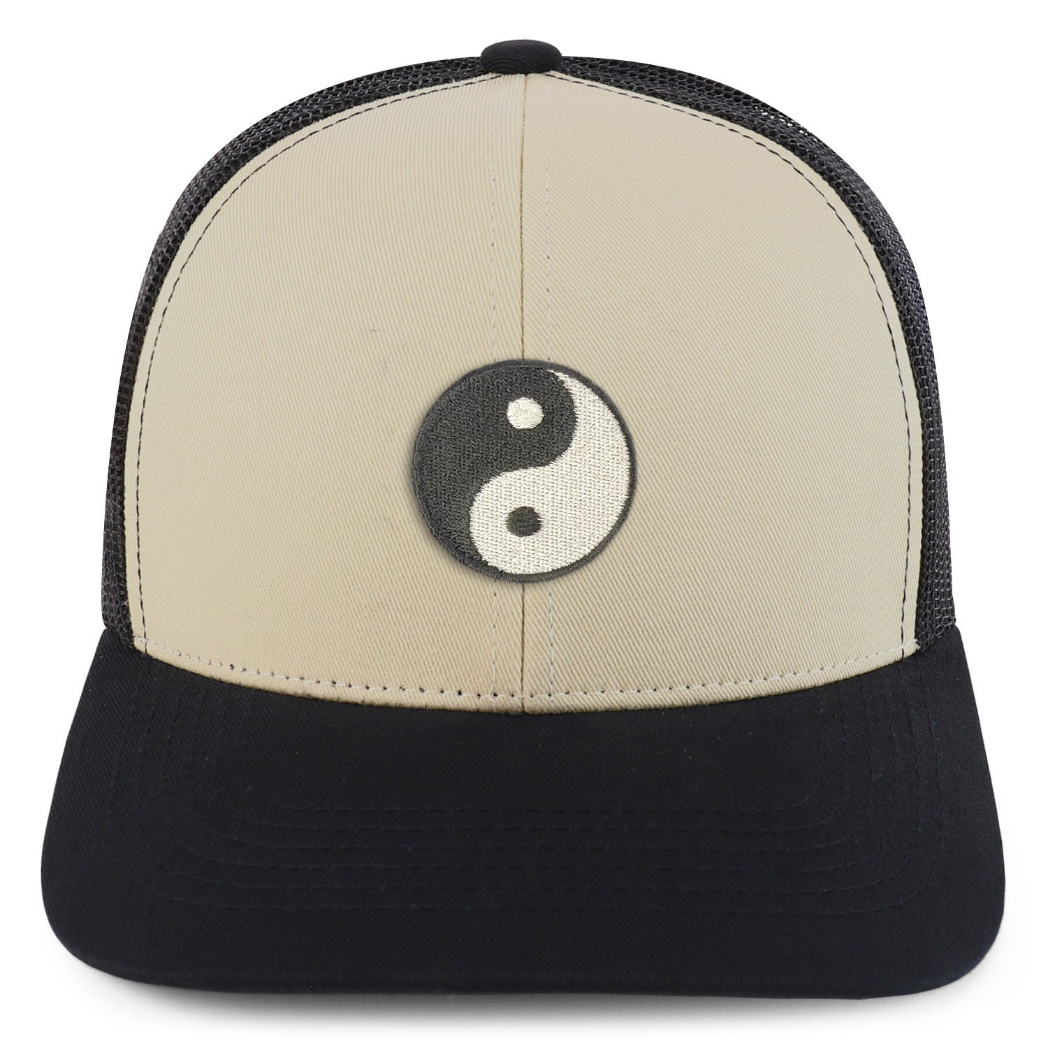 Stitchfy 陰陽刺繍メッシュトラッカーベースボールキャップ (SF-LOG009