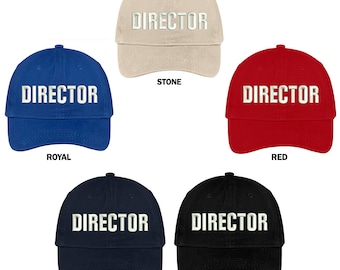 Stitchfy Director Embroidered Soft Cotton Low Profile Dad Hat Baseball Cap