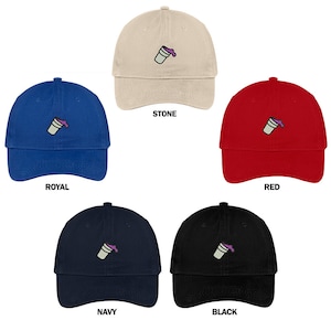 Stitchfy Double Cup Morning Coffee Embroidered Soft Cotton Low Profile Dad Hat Baseball Cap