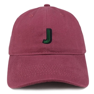 Gorra de béisbol de algodón suave de perfil bajo con parche del alfabeto J de Stitchfy (SF-AP0097-SAN-CP77)