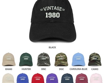 Stitchfy Vintage 1980 Birthday Baseball Cap