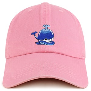 Stitchfy Cute Whale Cartoon Patch Pigment Dyed Soft Cotton Baseball Cap (SF-AP0290-MGC-7601)