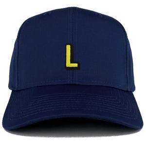 Gorra de béisbol estructurada con parche del alfabeto L de Stitchfy (SF-AP0099-27-079)