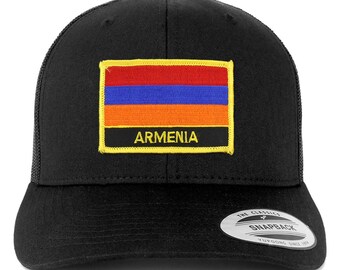 Stitchfy Armenië vlag Patch Trucker Retro Mesh Cap