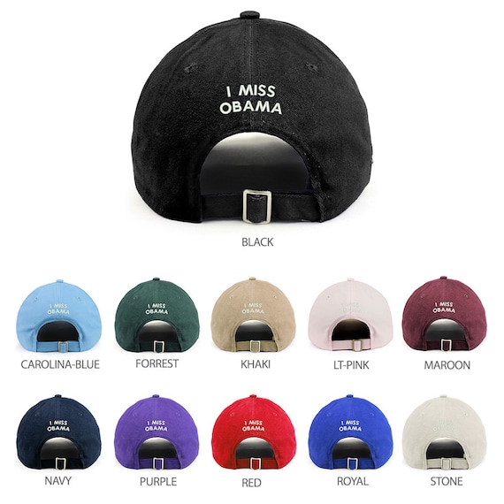Stitchfy I Miss Obama back Embroidered Low Profile Soft Cotton Baseball Cap Etsy UK