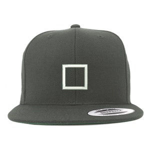 Stitchfy Survival Game TV Korean Drama Square Logo Embroidered Flatbill Snapback Cap