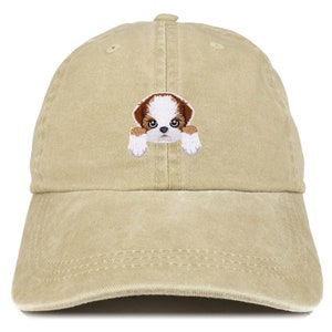 Stitchfy Shih Tzu Patch Pigmentgefärbte Gewaschene Baseballkappe (SF-AP0004-MGC-7601)