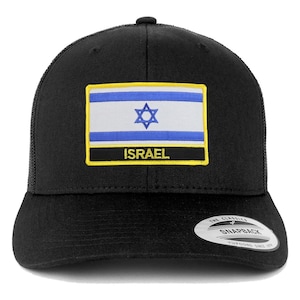 Stitchfy Israel Flagge Patch Retro Trucker Mesh Cap