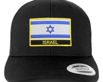 Stitchfy Israël vlag Patch Trucker Retro Mesh Cap