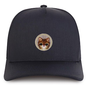 Stitchfy Rund Kattlapp Bomull 5 Panel Strukturerad Snapback Keps (SF-AP0363-NIS-GNV-007)