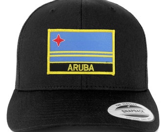 Stitchfy Aruba Flag Patch Retro Trucker Mesh Cap