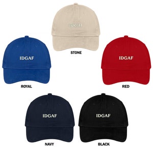 Stitchfy Idgaf Embroidered Cap Premium Cotton Dad Hat