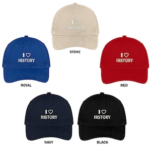Stitchfy Love History Embroidered Soft Cotton Low Profile Dad Hat Baseball Cap
