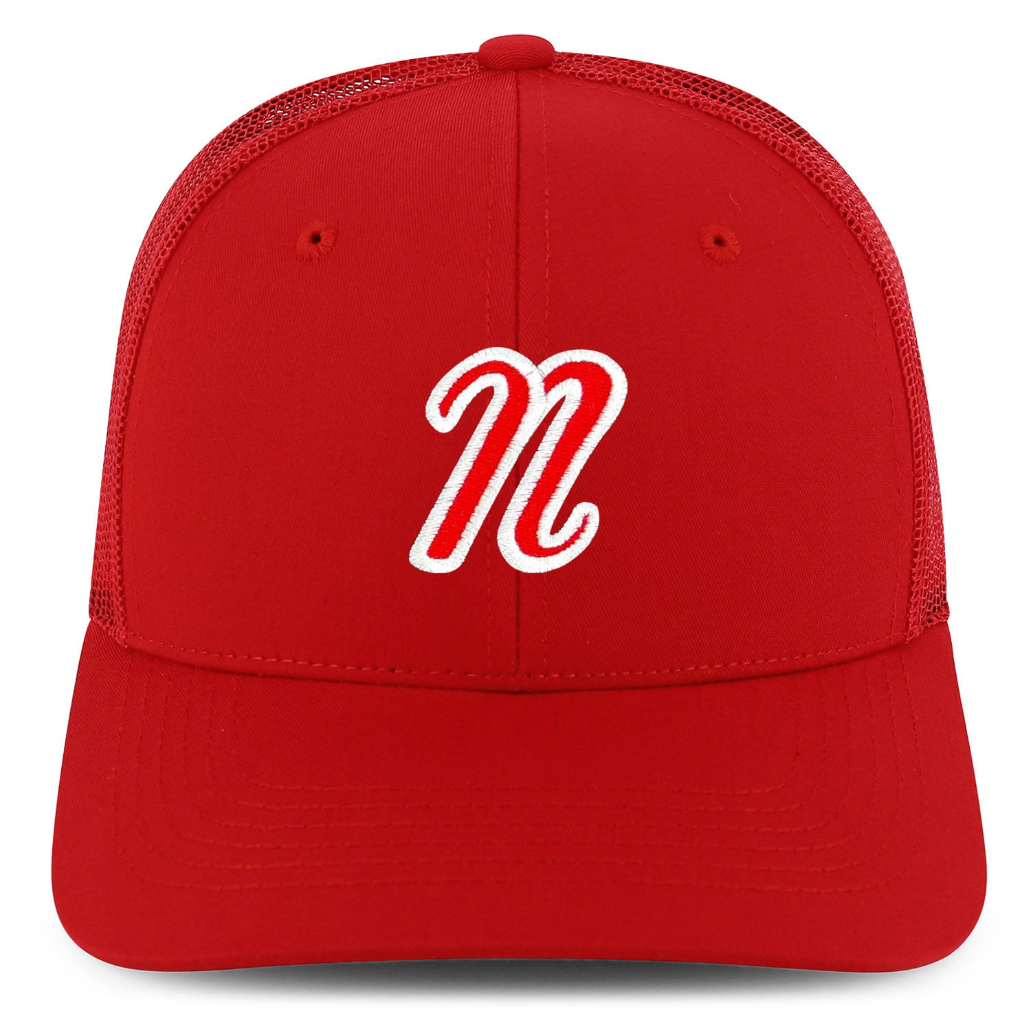Gorra De Béisbol Con Letra H, Gorra De Malla Ajustable