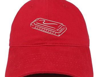 Stitchfy Harmonica Embroidered Brushed Cotton Dad Hat Cap