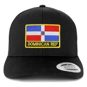 Stitchfy Dominican Republic Flag Patch Retro Trucker Mesh Cap