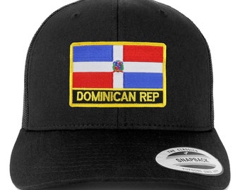 Stitchfy Dominicaanse Republiek Vlag Patch Retro Trucker Mesh Cap