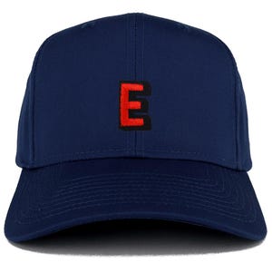 Gorra de béisbol estructurada con parche del alfabeto E de Stitchfy (SF-AP0092-27-079)
