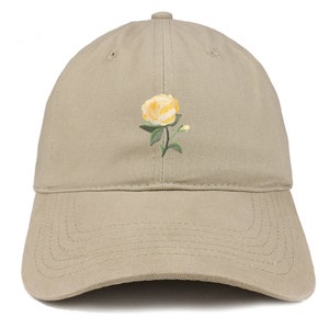 Stitchfy Yellow Rose Patch Low Profile Soft Cotton Baseball Cap (SF-AP0027-SAN-CP77)