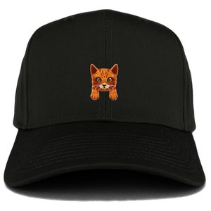 Stitchfy Orange Bengal Cat Kitten Patch Structured Baseball Cap (SF-AP0065-27-079)