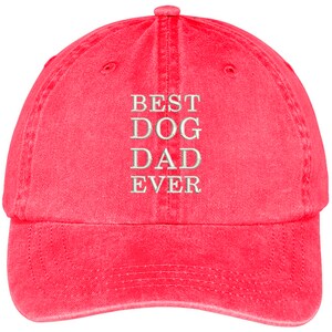 Stitchfy Best Dog Dad Ever Embroidered Soft Fit Washed Cotton Baseball Cap image 6