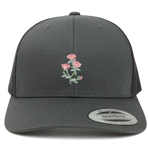 Stitchfy Rose Bundle Patch 6 Panel Trucker Mesh Cap (SF-AP0022-FLX-6606)