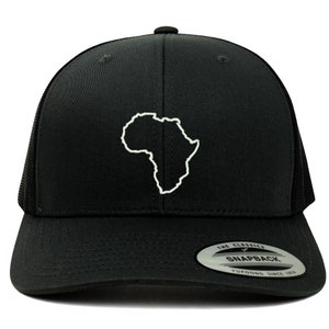 Boné de malha retrô bordado Stitchfy Africa Map Outline