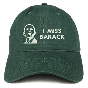 Stitchfy I Miss Barack and Portrait Embroidered Brushed Cotton Cap image 7