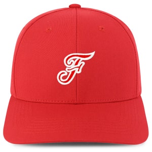 Gorra de béisbol snapback de 6 paneles con esquema de guión con letra F de Stitchfy (SF-TXT3792-NIS-GNV-004)