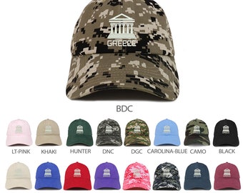 Stitchfy Grecia bordado algodón cepillado papá gorra de sombrero