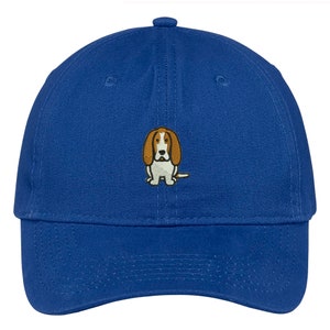 Men's Basset Hound Embroidered Dad Hat - 100% Washed Cotton Baseball Cap With Adjustable Strap - View #5