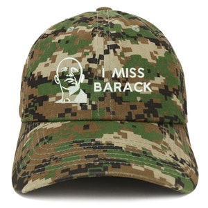 Stitchfy I Miss Barack and Portrait Embroidered Brushed Cotton Cap image 5