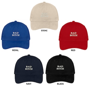 Stitchfy Bad Bitch Embroidered 100% Quality Brushed Cotton Baseball Cap