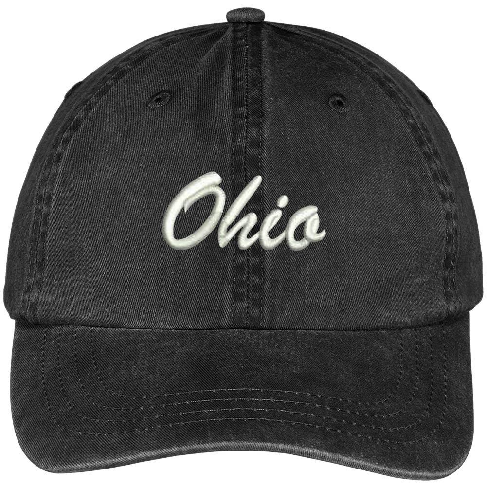 Trendy Apparel Louisiana State Embroidered Low Profile Cotton Baseball Cap - Adjustable Pigment Dyed Hat