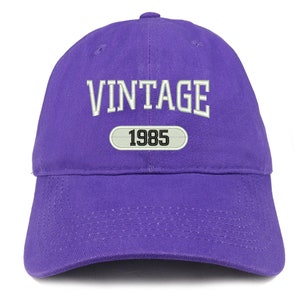 Stitchfy Vintage 1985 Embroidered Brushed Cotton Dad Hat Cap (SF-VINLOG1985-SAN-CP77)